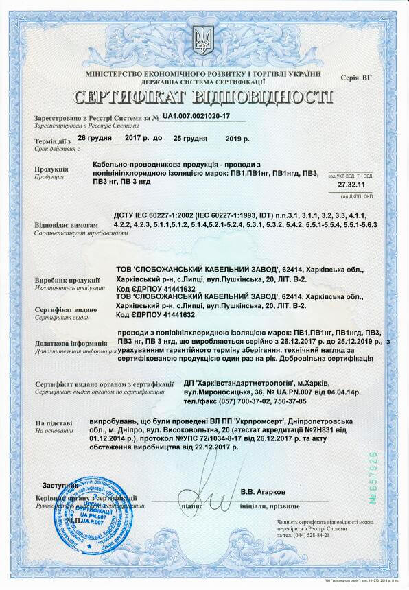 Сертифікат СКЗ